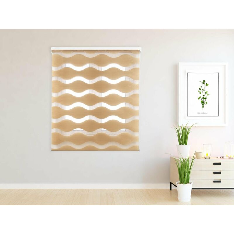 

Estor Enrollable Happystor Wave Noche y Dia Liso 307-beige 100x180cm
