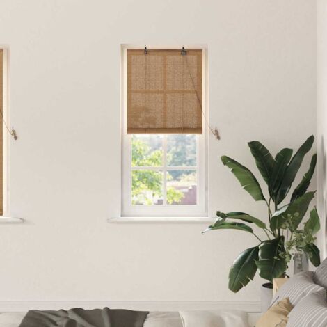 Estor enrollable Marrón 60 x 160 cm Bambú vidaXL