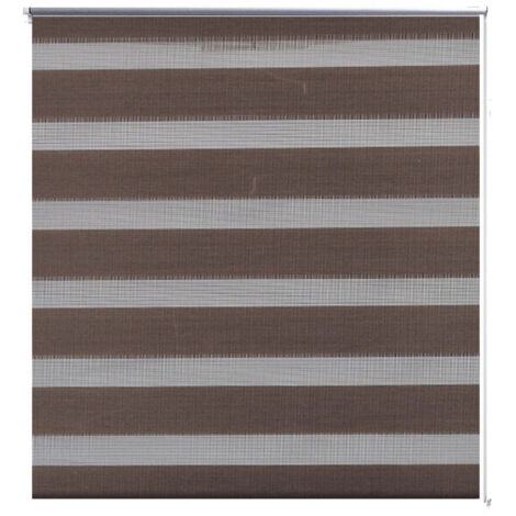 Estor enrollable marrón tamiz 50 x 100 cm cortina de ventana protección visual persiana enrollable 4102083
