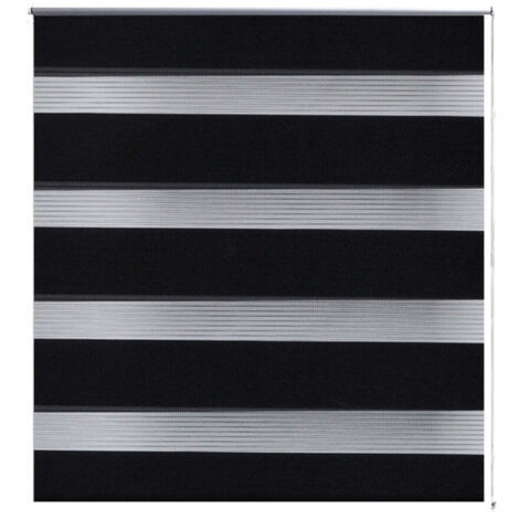 Estor enrollable negro tamiz 120 x 230 cm cortina de ventana protección visual persiana enrollable 4102114