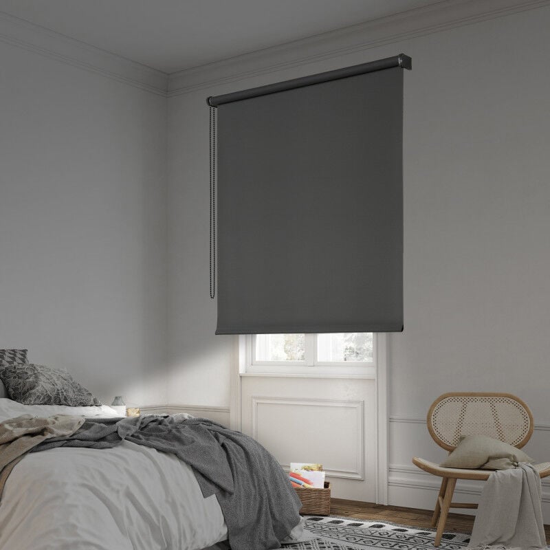 

Estor Opaco, Estor enrollable Blackout Gris, 60 x 180cm