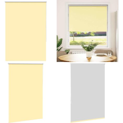 Estor Enrollable Opaco Amarillo 105x150 cm Tela Ancho 100,7 cm - Persiana opaca - Privacidad