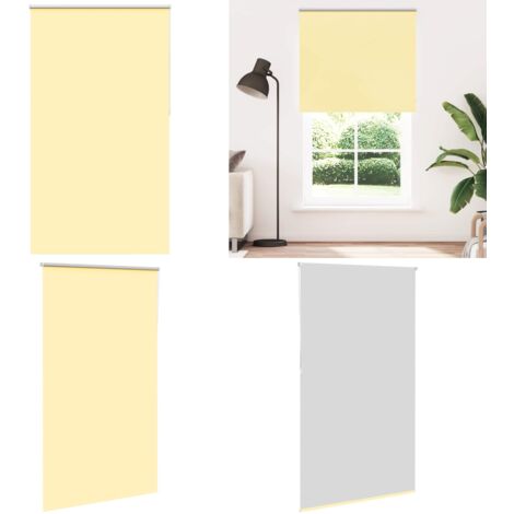 Estor Enrollable Opaco Amarillo 135x230 cm Tela Ancho 131,6 cm - Persiana opaca - Privacidad