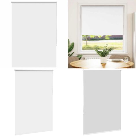 Estor Enrollable Opaco blanco 100x130 cm Tela Ancho 95,7 cm - Persiana opaca - Control de luz