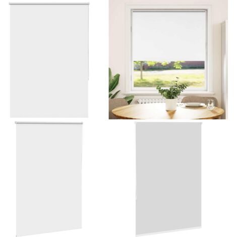 Estor Enrollable Opaco Blanco 115x150 cm Tela Ancho 110,7 cm - Persiana opaca - Privacidad