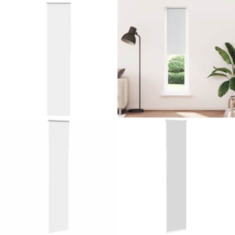 Estor Enrollable Opaco Blanco 45x230 cm Tela Ancho 40,7 cm - Persiana opaca - Control de luz
