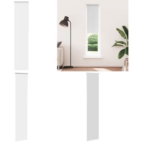 Estor Enrollable Opaco Blanco 55x230 cm Tela Ancho 50,7 cm - Persiana opaca - Privacidad