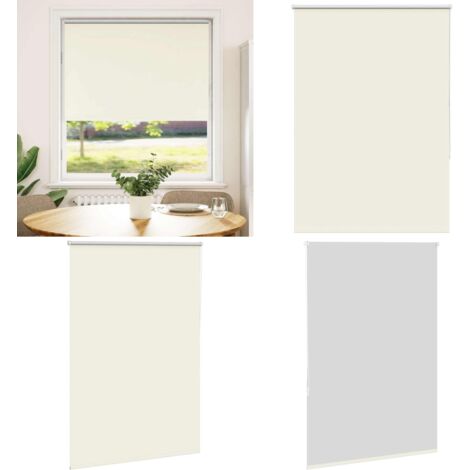Estor Enrollable Opaco Blanco Roto 115x130cm Tela Ancho 110,7cm - Persiana opaca - Control de luz