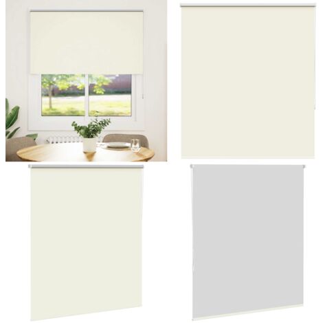 Estor Enrollable Opaco Blanco Roto 120x130cm Tela Ancho 116,6cm - Persiana opaca - Privacidad