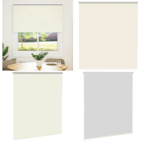 Estor Enrollable Opaco Blanco Roto 135x130cm Tela Ancho 131,6cm - Persiana opaca - Control de luz