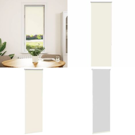 Estor Enrollable Opaco blanco roto 40x130 cm Tela Ancho 35,7 cm - Persiana opaca - Privacidad