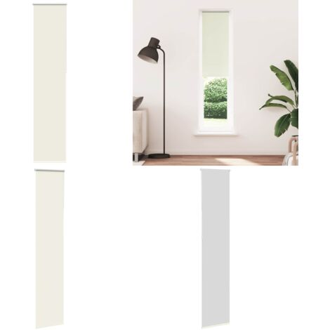 Estor Enrollable Opaco Blanco Roto 55x230cm Tela Ancho 50,7cm - Privacidad - Control de luz