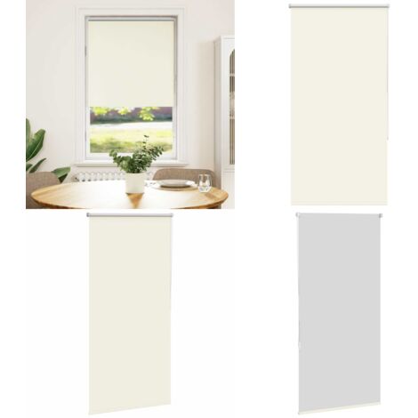 Estor Enrollable Opaco Blanco Roto 75x130cm Tela Ancho 70,7cm - Privacidad - Control de luz
