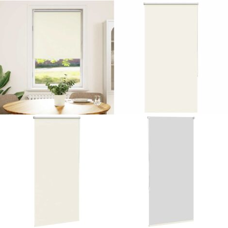 Estor Enrollable Opaco Blanco Roto 80x130cm Tela Ancho 75,7cm - Privacidad - Control de luz