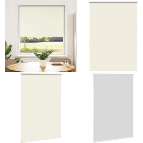 Estor Enrollable Opaco Blanco Roto 90x130cm Tela Ancho 85,7cm - Persiana opaca - Control de luz