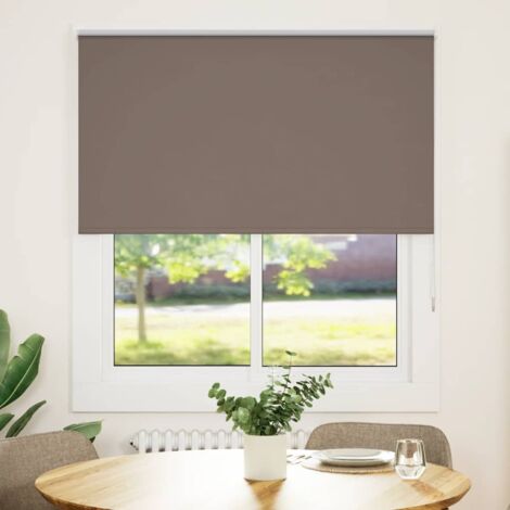 Estor Enrollable Opaco Color Café 125x130 cm Tela Ancho 121,6cm