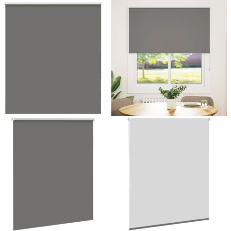 Estor Enrollable Opaco gris 120x175 cm Tela Ancho 116,6 cm - Persiana opaca - Privacidad