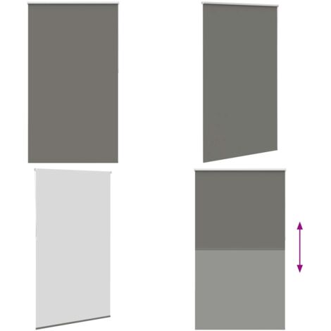 Estor Enrollable Opaco gris 140x210 cm Tela Ancho 136,6 cm - Persiana opaca - Privacidad