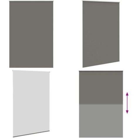 Estor Enrollable Opaco gris 155x210 cm Tela Ancho 151,6 cm - Persiana opaca - Privacidad