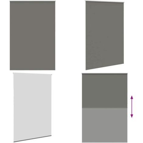 Estor Enrollable Opaco gris 160x210 cm Tela Ancho 156,6 cm - Persiana opaca - Privacidad
