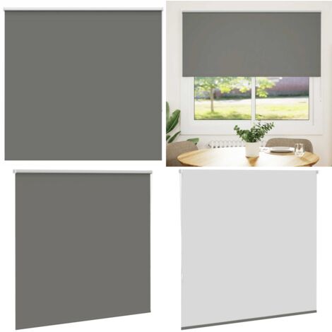 Estor Enrollable Opaco gris 165x175 cm Tela Ancho 161,6 cm - Privacidad - Control de luz