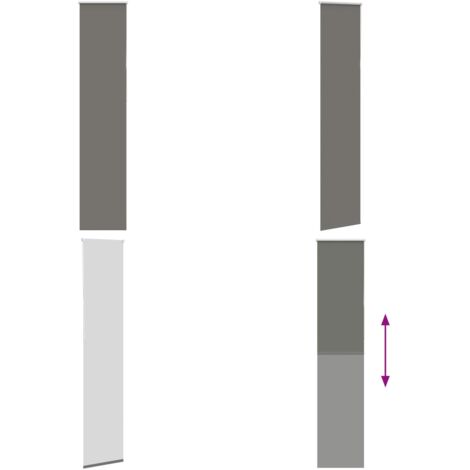 Estor Enrollable Opaco gris 50x230 cm Tela Ancho 45,7 cm - Persiana opaca - Privacidad