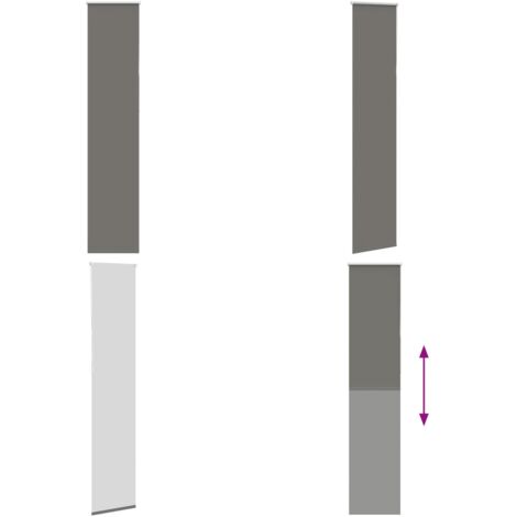 Estor Enrollable Opaco gris 55x230 cm Tela Ancho 50,7 cm - Persiana opaca - Privacidad
