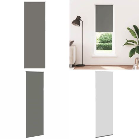 Estor Enrollable Opaco gris 65x210 cm Tela Ancho 60,7 cm - Privacidad - Control de luz