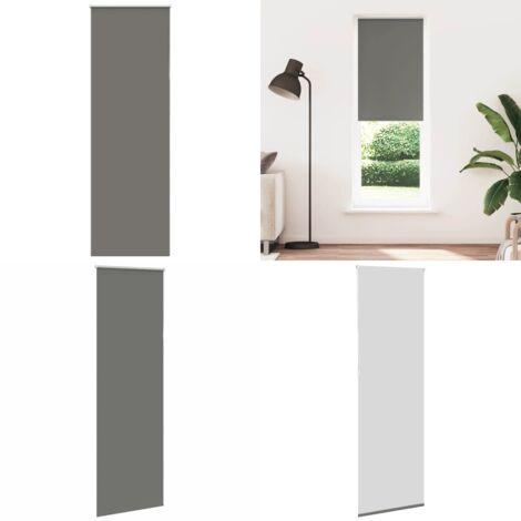 Estor Enrollable Opaco gris 85x210 cm Tela Ancho 80,7 cm - Persiana opaca - Privacidad