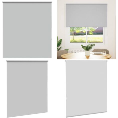 Estor Enrollable Opaco gris claro 140x150 cm Tela Ancho 136,6cm - Persiana opaca - Privacidad