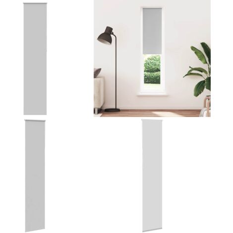 Estor Enrollable Opaco gris claro 50x230 cm Tela Ancho 45,7 cm - Persiana opaca - Privacidad