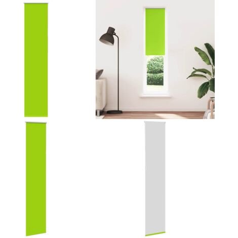 Estor Enrollable Opaco hojas verde 60x230 cm Tela Ancho 55,7 cm - Persiana opaca - Privacidad