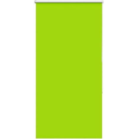 Estor Enrollable Opaco hojas verde 65x130 cm Tela Ancho 60,7 cm