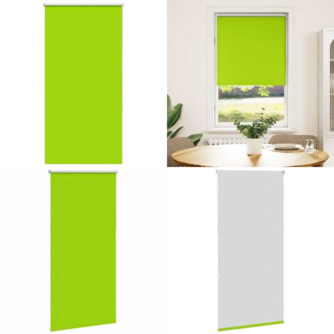 Estor Enrollable Opaco hojas verde 70x130 cm Tela Ancho 65,7 cm - Privacidad - Control de luz