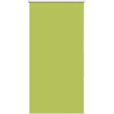 Estor Enrollable Opaco hojas verde 80x130 cm Tela Ancho 75,7 cm