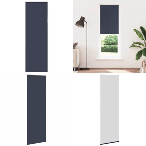 Estor Enrollable Opaco marino 70x230 cm Tela Ancho 65,7 cm - Privacidad - Control de luz