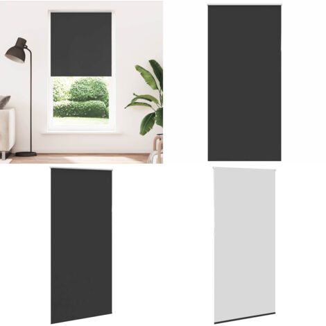Estor Enrollable Opaco negro 105x230 cm Tela Ancho 100,7 cm - Privacidad - Control de luz