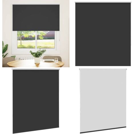 Estor Enrollable Opaco negro 135x150 cm Tela Ancho 131,6 cm - Persiana opaca - Privacidad