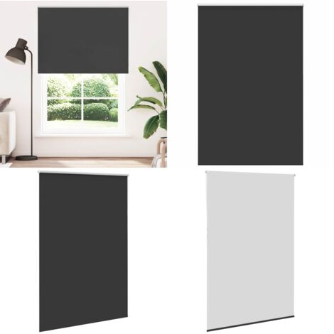 Estor Enrollable Opaco negro 155x230 cm Tela Ancho 151,6 cm - Persiana opaca - Privacidad