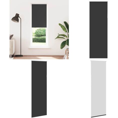 Estor Enrollable Opaco negro 85x210 cm Tela Ancho 80,7 cm - Privacidad - Control de luz
