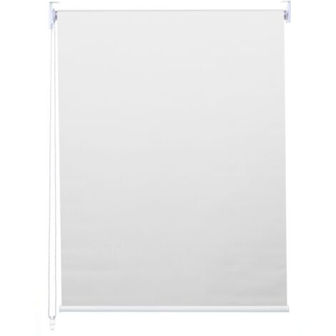 Estor enrollable opaco para ventana protección solar estor lateral 80x160cm blanco opaco 040004467