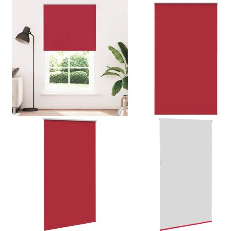 Estor Enrollable Opaco Rojo 130x210 cm Tela Ancho 126,6 cm - Persiana opaca - Privacidad