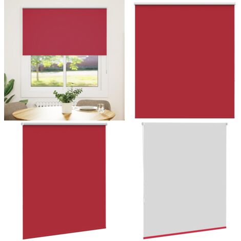 Estor Enrollable Opaco Rojo 135x150 cm Tela Ancho 131,6 cm - Persiana opaca - Privacidad