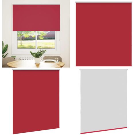 Estor Enrollable Opaco Rojo 140x150 cm Tela Ancho 136,6 cm - Persiana opaca - Control de luz