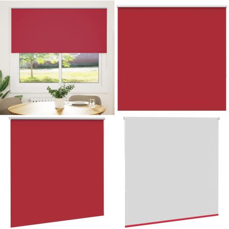Estor Enrollable Opaco Rojo 160x175 cm Tela Ancho 156,6 cm - Persiana opaca - Privacidad
