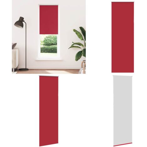Estor Enrollable Opaco Rojo 80x230 cm Tela Ancho 75,7 cm - Persiana opaca - Privacidad