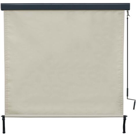 Estor enrollable para ventana toldo vertical protección visual protección UV 50 250 x 180 cm crema-beige 040005775