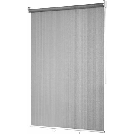 Estor Enrollable Persiana Veneciana con Cadena/ Protección Solar para Patio Oficina (Gris, 121 X181cm)