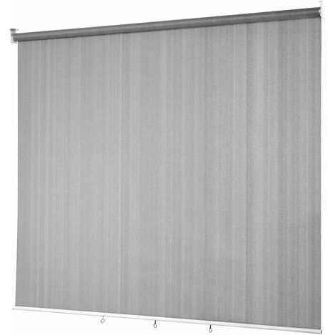 Estor Enrollable Persiana Veneciana con Cadena/ Protección Solar para Patio Oficina (Gris, 181x181cm)