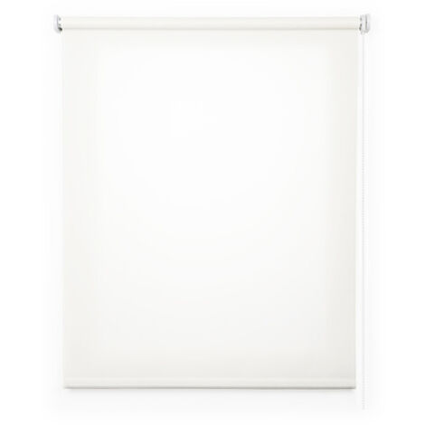 Estor enrollable traslúcido liso, Blanco 60x180cm